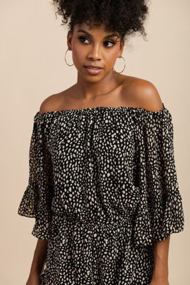 Imagen de Romper Off Shoulder Animal Print                                            (Exclusivo Pagina)