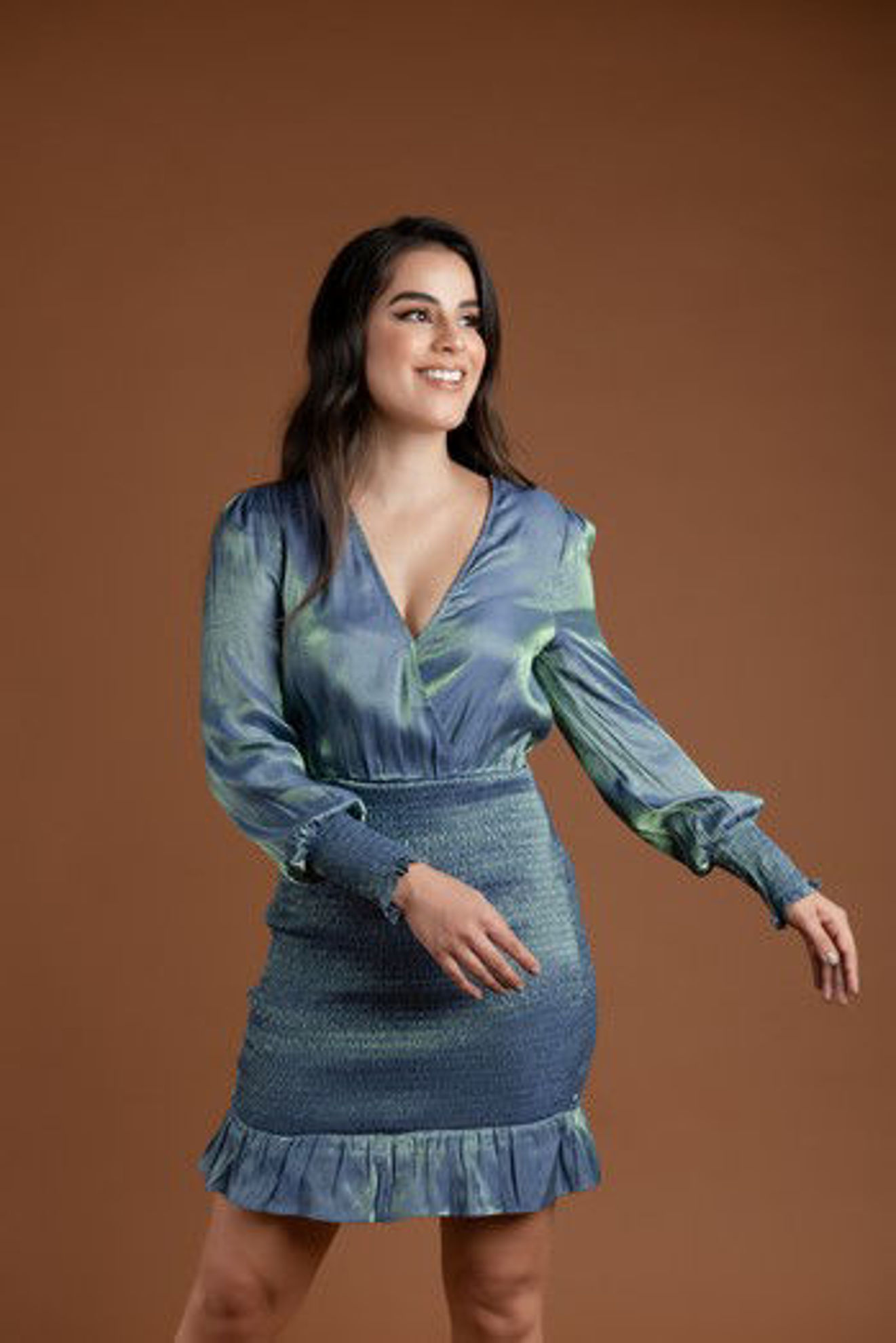 Imagen de Vestido Metalico Manga larga                          (Exclusivo Pagina)