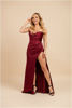 Imagen de Maxi Dress Satin Estilo Corse, Detalle Espalda      (Exclusivo Pagina)
