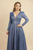 Imagen de Vestido M Larga Brillo Cuello V      (Exclusivo Pagina)