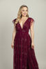 Imagen de Maxi Dress Tull Brillo Cuello V Profundo.    (Exclusivo de pagina)