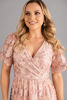 Imagen de Vestido Cuello V Encaje     (Exclusivo Pagina)