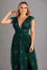 Imagen de Maxi Dress Tull Brillo Cuello V Profundo.    (Exclusivo de pagina)