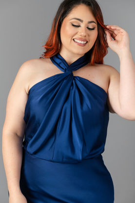 Imagen de Vestido Halter En Satin  Talla Plus        (Exclusivo Pagina)
