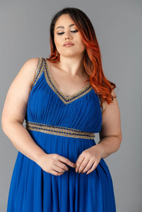 Imagen de Maxi Dress Abalorios Tirante Cintura.      (Exclusivo Pagina)