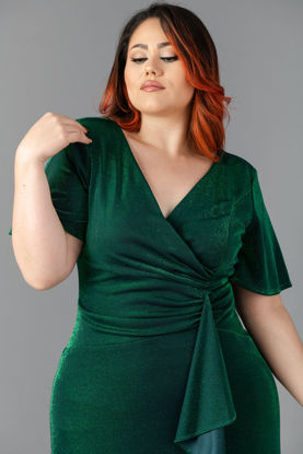 Imagen de Maxi Dress Brillo, Cuello V, Detalle Vuelo En Falda    (Exclusivo Pagina)