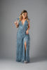 Imagen de Maxi Dress Cuello V Profundo Brillo     (Exclusivo Pagina)