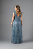 Imagen de Maxi Dress Cuello V Profundo Brillo     (Exclusivo Pagina)