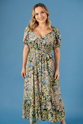 Imagen de Vestido En Rayon Floral, Cruzado Blusa            (Exclusivo Pagina)