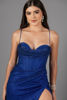 Imagen de Vestido Estilo Corse Brillo Tirantes     (Exclusivo Pagina)