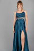 Imagen de Maxi Dress Satin Estilo Corse, Falda Amplia     (Exclusivo Pagina)