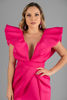 Imagen de Vestido Escote Profundo, Vuelo Manga   (Exclusivo Pagina)