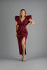 Imagen de Vestido Escote Profundo, Vuelo Manga   (Exclusivo Pagina)