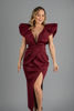 Imagen de Vestido Escote Profundo, Vuelo Manga   (Exclusivo Pagina)