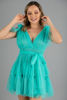 Imagen de Vestido Corto Tull Detalle Perlas     ( Exclusivo Pagina)