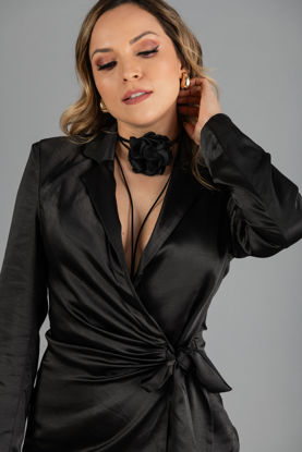 Imagen de Blazer Satin Nudo Cintura     (Exclusivo Pagina)