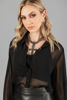 Imagen de Blusa Camisera Manga Larga Trasparente   (Exclusiva Pagina)