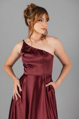 Imagen de Maxi Dress Satin Un Hombro.     (Exclusivo Pagina)