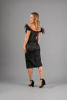 Imagen de Vestido Off Shoulder, Detalle Plumas     (Exclusivo Pagina)