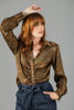 Imagen de Blusa Camisera Satin Estampada Manga Larga    (Exclusiva Pagina)