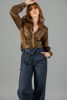 Imagen de Blusa Camisera Satin Estampada Manga Larga    (Exclusiva Pagina)