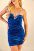 Imagen de Vestido Velvet Straple Detalle Perlas   ( Exclusivo Pagina )