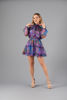 Imagen de Vestido Organza Estampado, Lazo Cuello     (Exclusivo Pagina)
