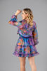 Imagen de Vestido Organza Estampado, Lazo Cuello     (Exclusivo Pagina)