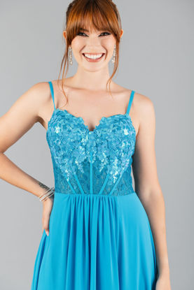 Imagen de Maxi Dress Tirantes, Blusa Encaje.  (Exclusivo Pagina)