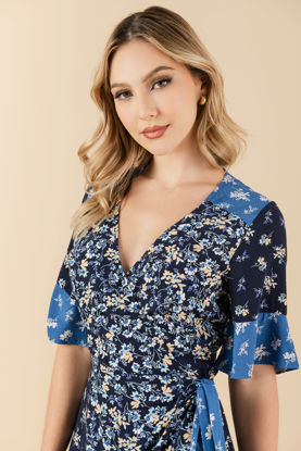 Imagen de Vestido En Rayon Cruzado Print Florecitas        (Exclusivo Pagina)