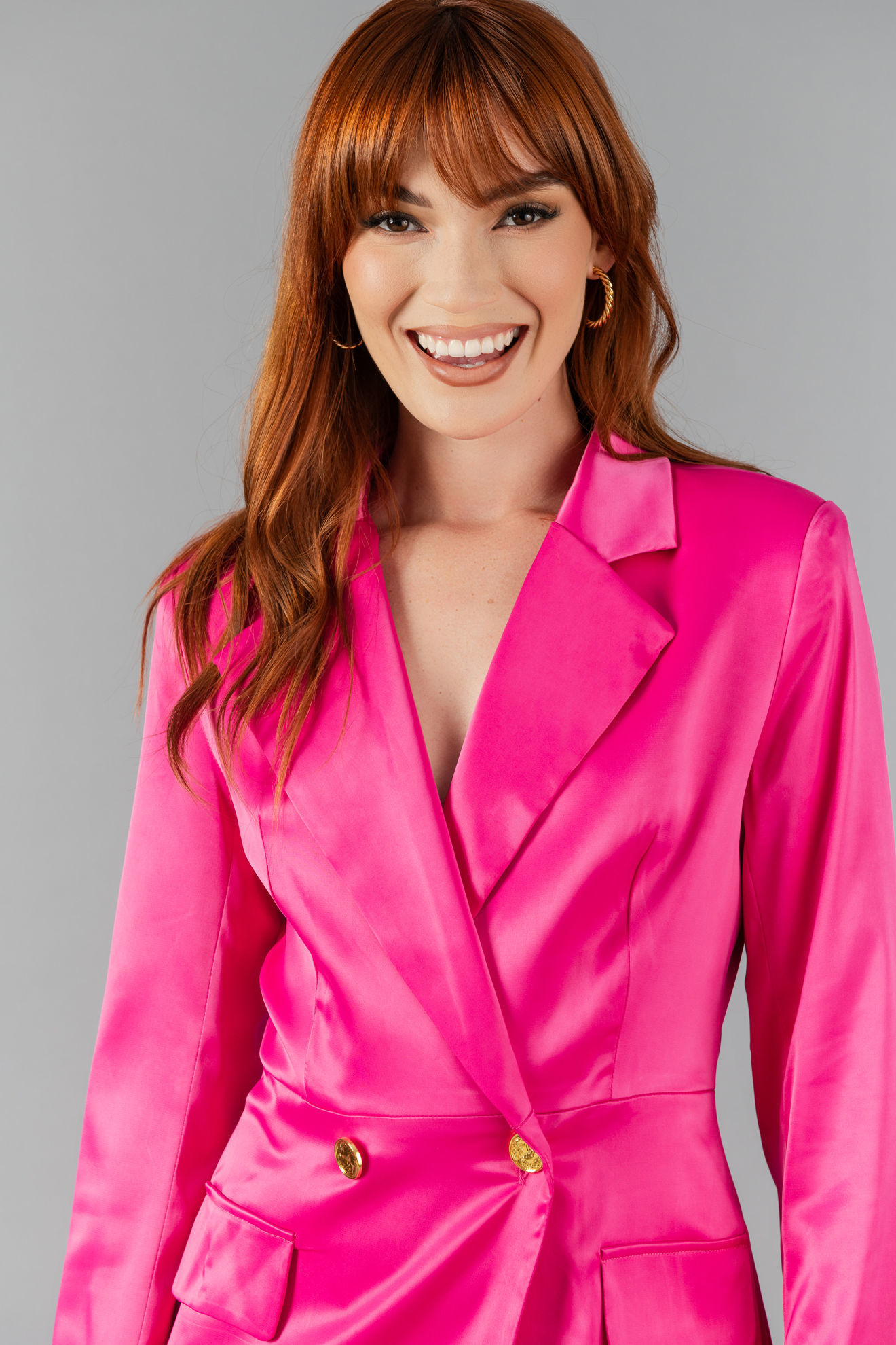 Imagen de Vestido Satin Tipo Blazer     (Exclusivo Pagina)