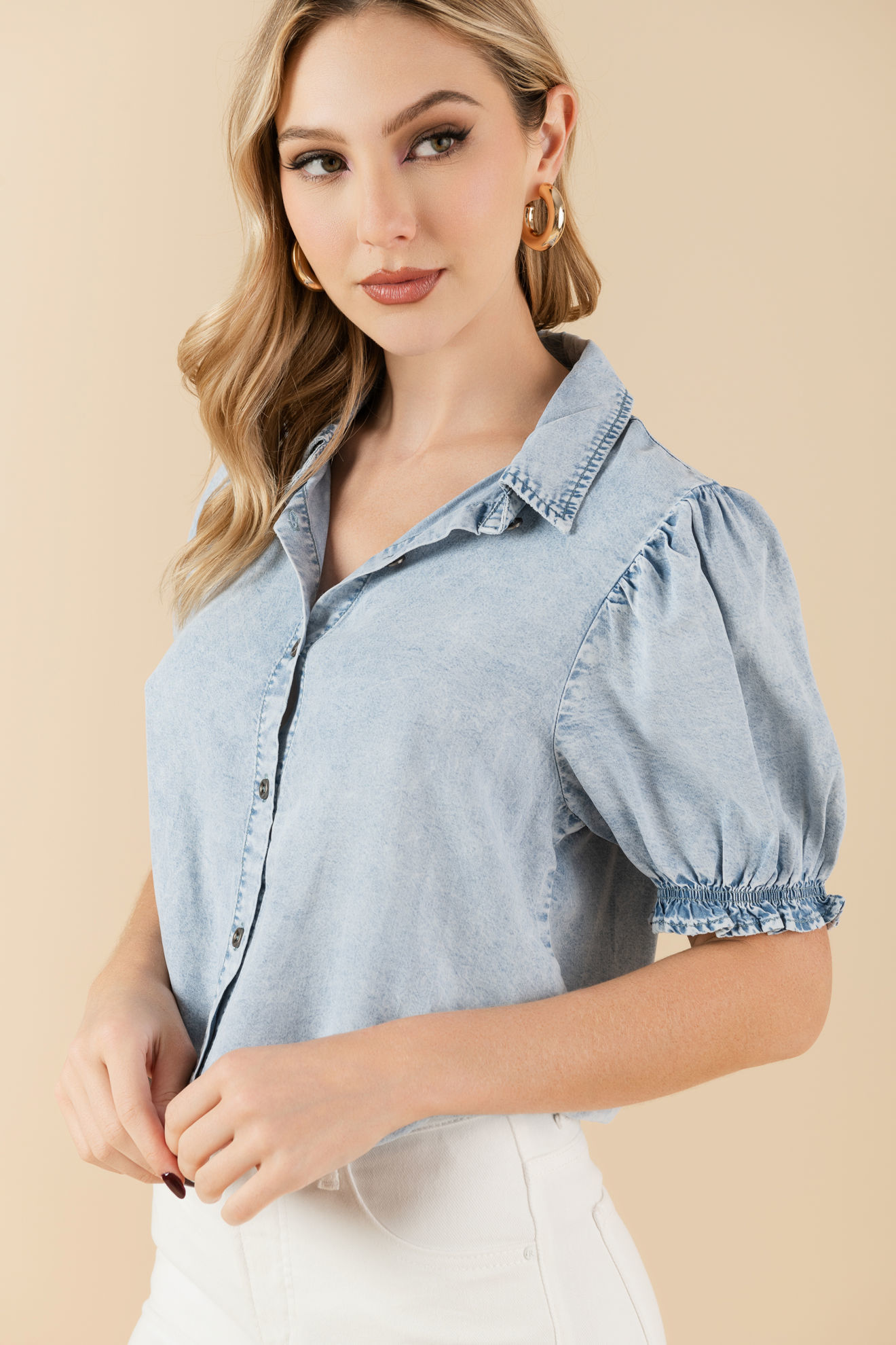 Imagen de Blusa Denim M Corta    Exclusivo pagina