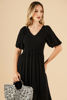 Imagen de Vestido Rayon Nido De Abeja Cuello V (Exclusivo Pagina )