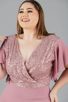 Imagen de Maxi Dress Blusa Lentejuelas Falda Seda.  (Exlusivo Pagina)