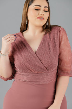 Imagen de Maxi Dress Cuello V Manga 3/4.   (Exclusivo Pagina)