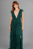 Imagen de Maxi Dress Cuello V Profundo Brillo     (Exclusivo Pagina)