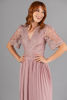 Imagen de Maxi Dress Cuello V Blusa Encaje, Falda Plisada    ( Exclusivo Pagina)