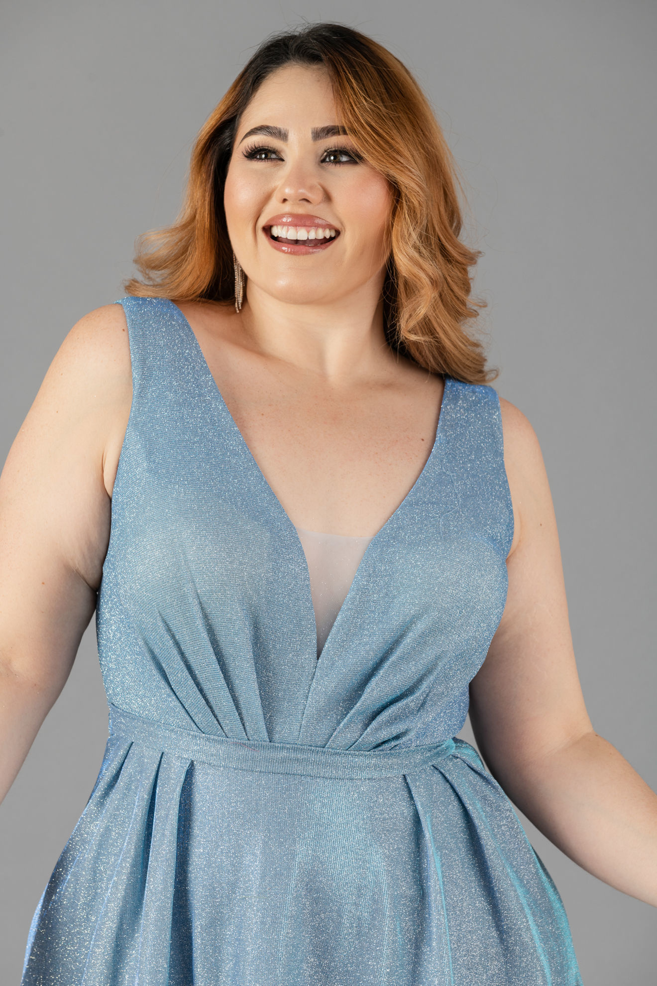 Imagen de Maxi Dress Brillo, Nido Abeja Espalda     (Exclusivo Pagina)