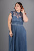 Imagen de Maxi Dress Blusa Encaje, Falda Plisada     (Exclusivo Pagina)
