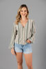 Imagen de Blusa Rayon Manga Larga Print Rayas      ( Exclusivo pagina )