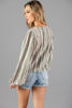 Imagen de Blusa Rayon Manga Larga Print Rayas      ( Exclusivo pagina )