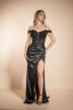 Imagen de Maxi Dress estilo Corse, Blusa Encaje, Falda Satin
