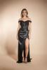 Imagen de Maxi Dress estilo Corse, Blusa Encaje, Falda Satin