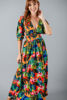 Imagen de Vestido Cuello V, Print Tropical          (Exclusivo Pagina)