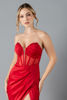 Imagen de Vestido En Satin Straple, Estilo Corse     (Exclusivo Pagina)