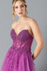 Imagen de Maxi Dress, Straple, Abalorios,  Falda Amplia En Tull