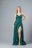Imagen de Maxi Dress Tirantes Brillo, Abertura Falda.     (Exclusivo de Pagina)