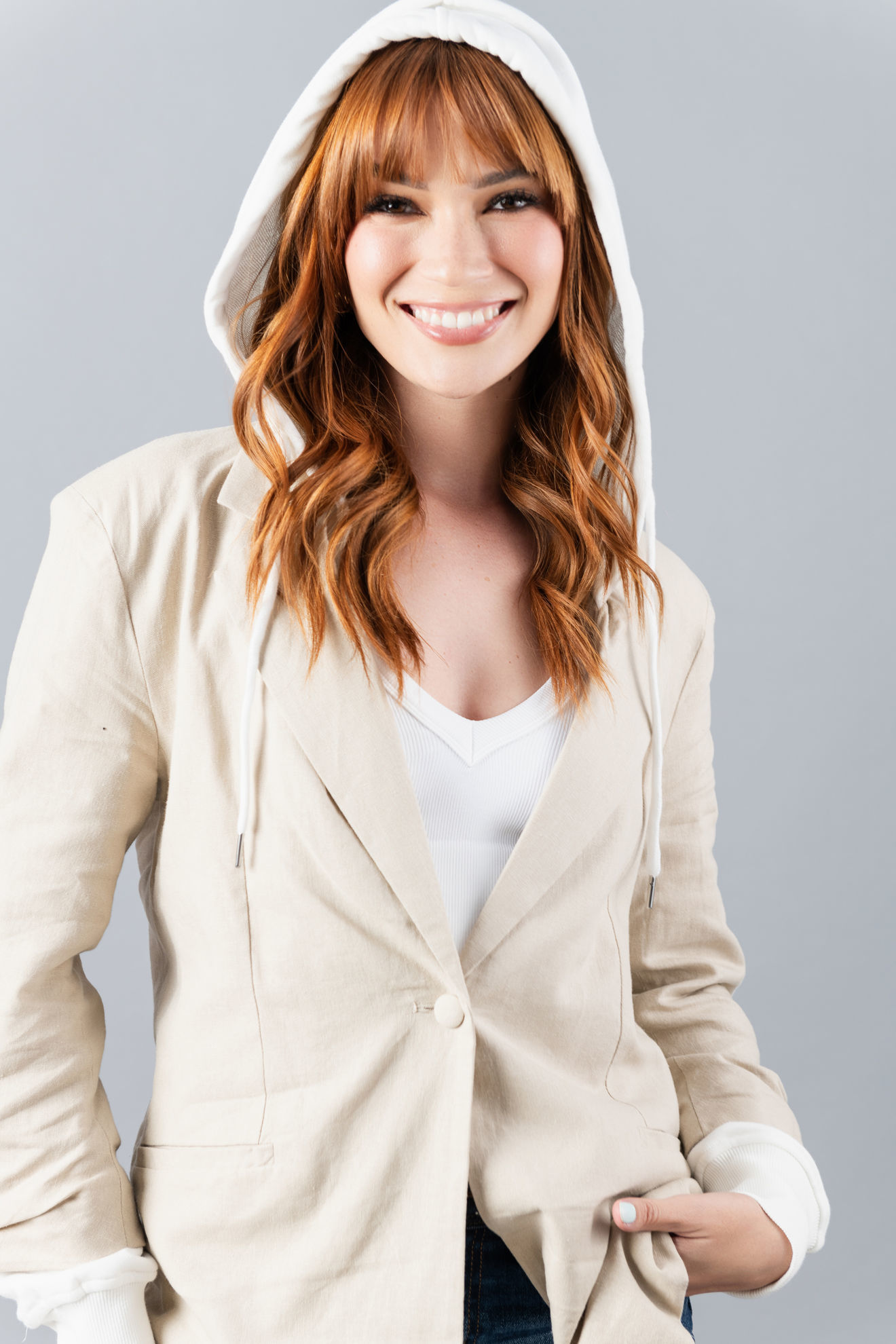 Imagen de Jacket Lino Con Gorro