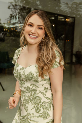 Imagen de Vestido En Lino Estampado, Detalle Espalda    ( Exclusivo Pagina)