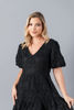 Imagen de Vestido Cuello V, Mangas Balloon     (Exclusivo Pagina)